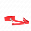 img_187549_9a2280cf90ed8341e7617ecd699424c0_1.png KINK - COLLAR CON CORREA 116 CM CON TACHUELAS PLATEADAS MODELO 4 ROJO AJUSTABLE 40-48 CM X 6 CM