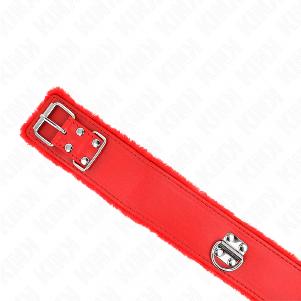 img_187550_b1e555a9ff76ecdd47f996e2a2d4f24b_1.png KINK - COLLAR CON CORREA 116 CM CON TACHUELAS PLATEADAS MODELO 4 ROJO AJUSTABLE 40-48 CM X 6 CM
