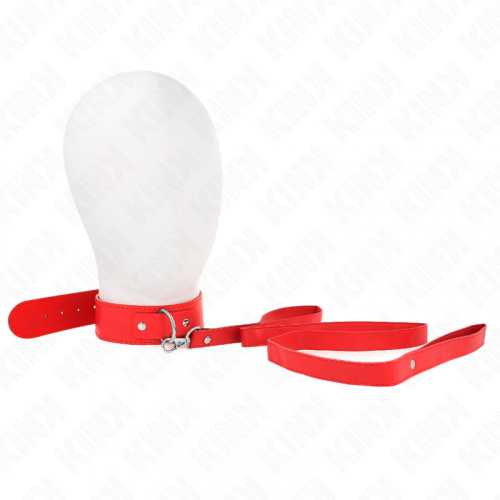 img_187552_fad8c00616e9f4671474e1d0eed59d25_1.png KINK - COLLAR CON CORREA 116 CM FINO ROJO AJUSTABLE 32-50 CM X 8 CM