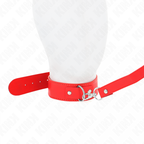 img_187556_ffdf82eb60356adf35edb55d1566b8f1_1.png KINK - COLLAR CON CORREA 116 CM FINO ROJO AJUSTABLE 32-50 CM X 8 CM
