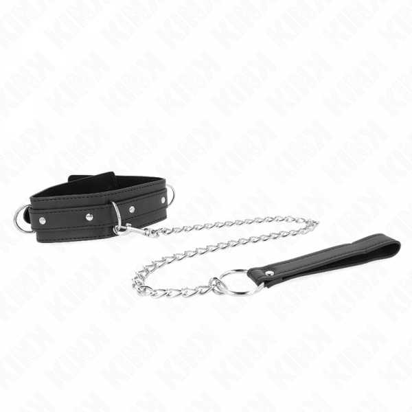 img_187565_7d73088e97e90e47d4003fa4c50115dc_1.png KINK - COLLAR CON CORREA 65 CM 3 ANILLOS MODELO 1 AJUSTABLE 38-49 CM X 5 CM