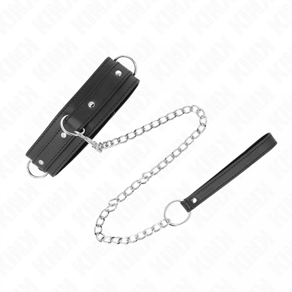 img_187566_3663cf455f6690c0734c27eeeb9328c8_1.png KINK - COLLAR CON CORREA 65 CM 3 ANILLOS MODELO 1 AJUSTABLE 38-49 CM X 5 CM