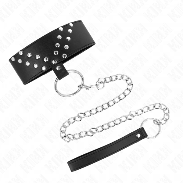 img_187576_b80461f8653015f4becc0e5d35714880_1.png KINK - COLLAR CON CORREA 65 CM CON REMACHE EN V AJUSTABLE 36-43 CM X 5 CM
