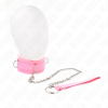 img_187583_e5f20ed086964b077afea214976b1c61_1.png KINK - COLLAR WITH LEASH 65 CM WITH RESTRICTIONS PINK 36-42 CM X 5.5 CM