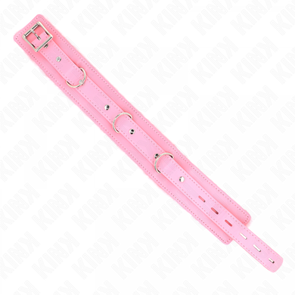 img_187584_2963c5f7db0c34c9e1faa8300d19763c_1.png KINK - COLLAR WITH LEASH 65 CM WITH RESTRICTIONS PINK 36-42 CM X 5.5 CM