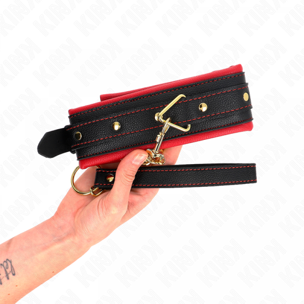 img_187621_8622c472f602713141d6a3ba744d9c99_1.png KINK - COLLAR CON CORREA DE TEJIDO LISO AJUSTABLE 33-48 CM X 5.7 CM