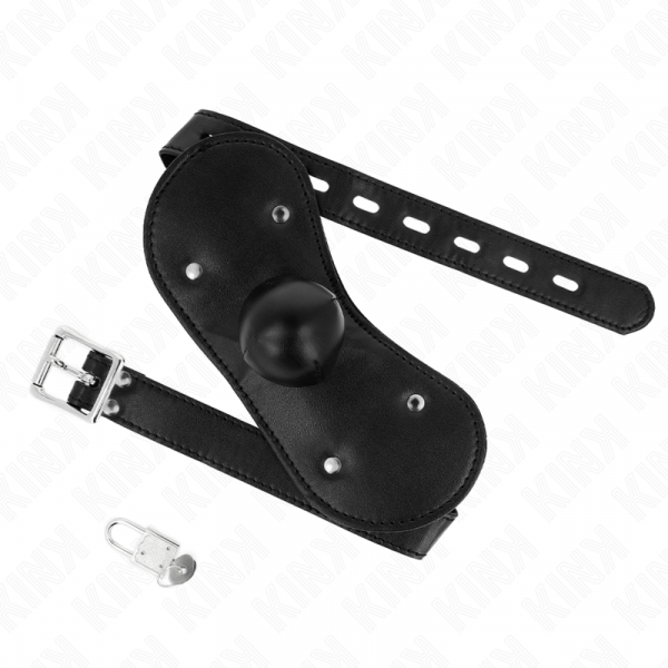 img_187655_6435329c3ecf54d0d0182215e3740215_1.png KINK - MÁSCARA BUCAL MORDAZA DE BOLA CON CERRADURA AJUSTABLE 42-60 CM