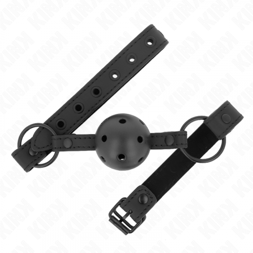 img_187694_3fdaf3432c76adac4558ab5542ae2d56_1.png KINK - MORDAZA DE BOLA 4.5 CM DE NEOPRENO 63.5 X 2 CM AJUSTABLE 41 X 59 CM