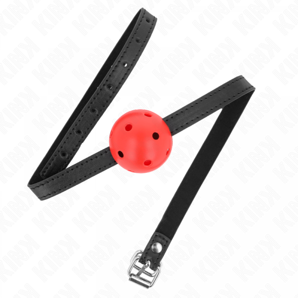 img_187695_d73e11fae5ca482e5dfca7ff8e3a8f07_1.png KINK - MORDAZA DE BOLA 4.5 CM TRANSPIRABLE SIMPLICITY ROJO 62 x 1.5 CM