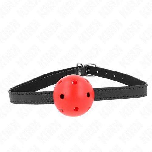 img_187696_ce5edab59b572a1d572430e8447cb9a9_1.png KINK - MORDAZA DE BOLA 4.5 CM TRANSPIRABLE SIMPLICITY ROJO 62 x 1.5 CM