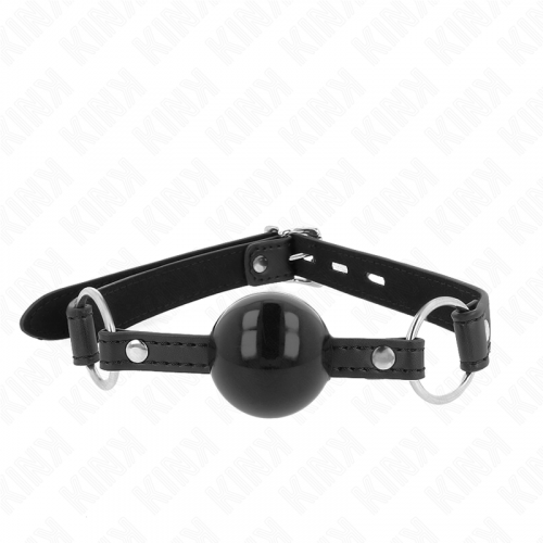 img_187703_7f673c1a65db23adf30e110225da70b5_1.png KINK - MORDAZA DE BOLA 4 CM TPE CON CANDADO NEGRO 60 x 2 CM