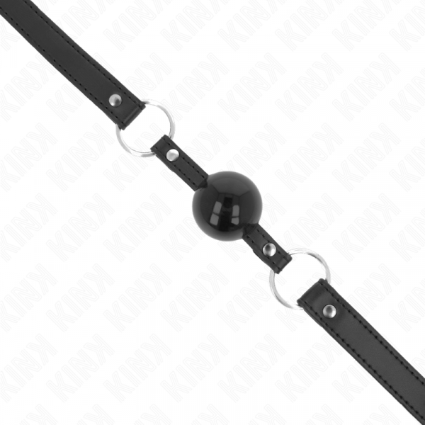 img_187704_10edb0b9bc0d2fc16f6c66afc40556e0_1.png KINK - MORDAZA DE BOLA 4 CM TPE CON CANDADO NEGRO 60 x 2 CM