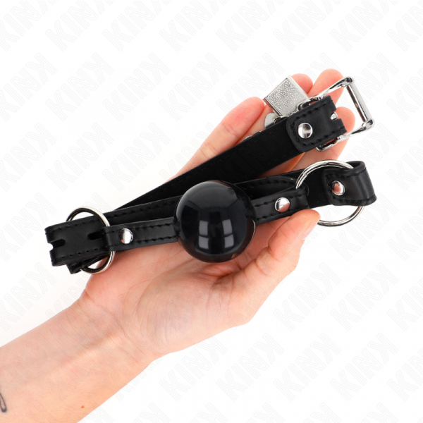 img_187705_6f376924dda12b47c34dd0ddd4acae1b_1.png KINK - MORDAZA DE BOLA 4 CM TPE CON CANDADO NEGRO 60 x 2 CM