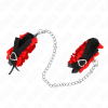 img_187745_2a8fdbedf85d2e6b8bb5169669d36039_1.png KINK - MUÑEQUERAS ELÁSTICAS DE ENCAJE CON DETALLE CORAZÓN ROJO AJUSTABLE 22-35 CM
