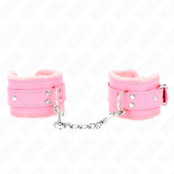 img_187752_478d7d92b1eab1f2f5b23244d64721ce_1.png KINK - MUÑEQUERAS FORRADAS ROSA CON CORREA ROSA AJUSTABLE 20-29 CM X 5.5 CM