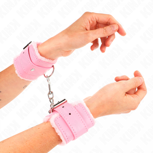 img_187754_109d135568fadaebb6df9af05d38e8c9_1.png KINK - MUÑEQUERAS FORRADAS ROSA CON CORREA ROSA AJUSTABLE 20-29 CM X 5.5 CM