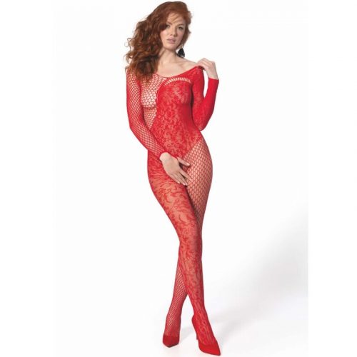 img_188705_01cb9eec1edddab515829d7e6eb304c0_1.jpg PASSION - BS 107 BODYSTOCKING ROJO TALLA ÚNICA