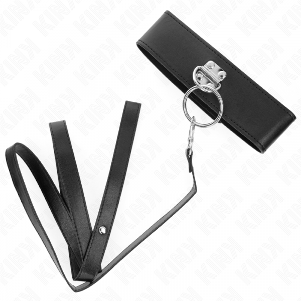 img_188720_79663d5c305c3186fb5be871db8c356e_1.png KINK - COLLAR CON CORREA 116 CM CON TACHUELAS CORREA POLIPIEL 50 X 5 CM