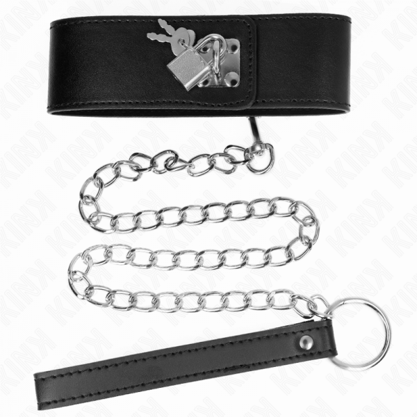 img_188745_3f16d4955ccfac4e55d594d56b8856dc_1.png KINK - COLLAR CON CORREA 65 CM ANCHO NEGRO AJUSTABLE 33.5-41 CM X 5 CM