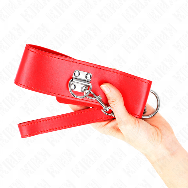 img_188752_2aea1be3120aad1be43acbddb8ae28f2_1.png KINK - COLLAR CON CORREA 65 CM ANCHO ROJO AJUSTABLE 33.5-41 CM X 5 CM