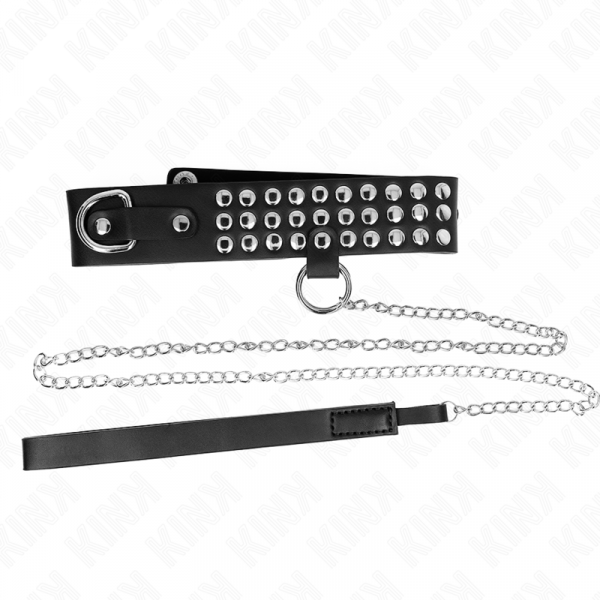 img_188758_8c3500938e3ad41bbb8205b00a662fd8_1.png KINK - COLLAR CON CORREA 65 CM CON BRILLOS AJUSTABLE 37-42 CM X 5.3 CM