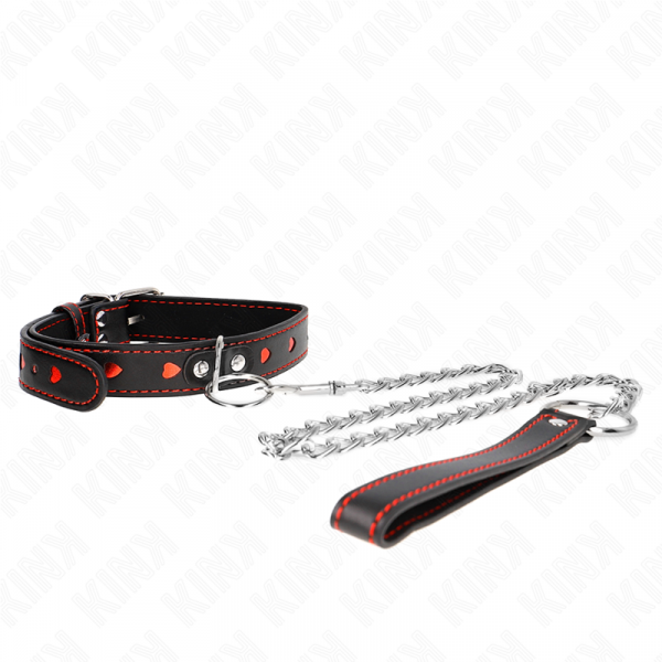 img_188777_441c1ae23836cbb72b259c894d6a9dad_1.png KINK - COLLAR CON CORREA 65 CM DETALLES CORAZÓN 52.5 X 2.5 CM
