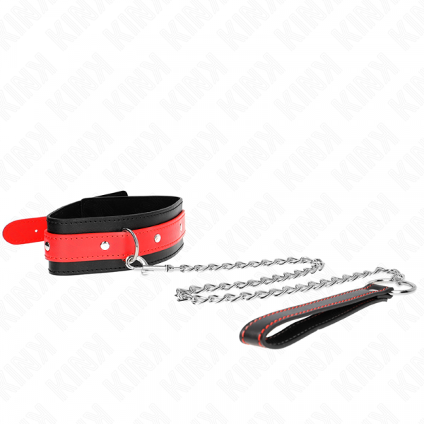 img_188807_529190f4f14170dc230eb1e00d818aa4_1.png KINK - COLLAR CON CORREA 65 CM ROJO AJUSTABLE 36-43 CM X 5 CM