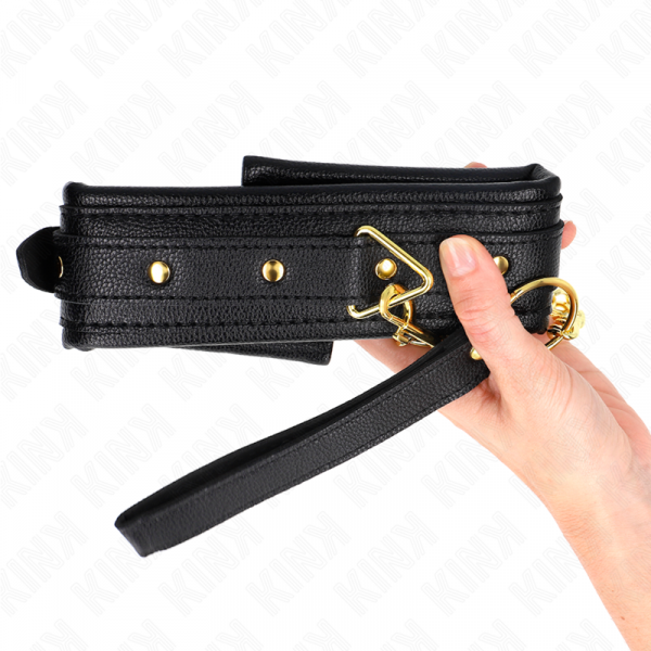 img_188819_49dd50bec08706abf9f612e4c5de9566_1.png KINK - COLLAR CON CORREA ESPONJA IMITACIÓN CUERO MODELO 1 AJUSTABLE 37-54 CM X 3 CM
