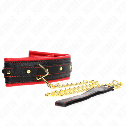 img_188820_1152cfc3f35de3641fdafebe64fff835_1.png KINK - COLLAR CON CORREA ESPONJA IMITACIÓN CUERO MODELO 2 AJUSTABLE 37-54 CM X 3 CM
