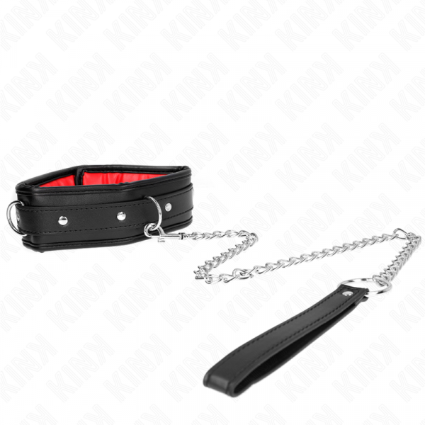 img_188827_f4821ded8a2c4f2e87edbd892de50cf3_1.png KINK - COLLAR CON CORREA ESPONJA IMITACIÓN CUERO MODELO 3 AJUSTABLE 37-54 CM X 3 CM