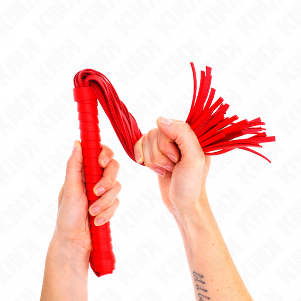img_188846_e013c0074ffa00747bef9d1c344771c4_1.png KINK - LÁTIGO CON MANGO TEXTURIZADO ROJO 48.5 CM