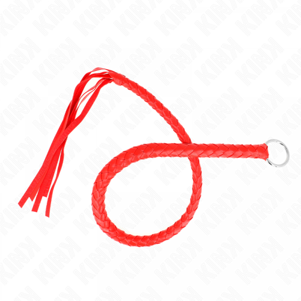 img_188874_3fb4fdf048ba002c59729bc34573e68c_1.png KINK - LÁTIGO DE SERPIENTE CON ANILLO DE MANO ROJO 65 CM