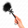 img_188894_240afb190ecef76feca03dd92c5a4357_1.png KINK - MASAJEADOR DE CUERDA DE NAILON CON PLUMAS PARA COSQUILLAS Y LAZO NEGRO 25 CM