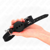 img_188932_73301939b71531b3d84e737e6e7a11b7_1.png KINK - MORDAZA 55 x 2 CM DE BOLA 5 CM DE SILICONA COMPLETA TALLA L NEGRO AJUSTABLE 35-51 CM
