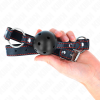img_188943_b1e9c98199eb2fe2f014edb736cfe4fd_1.png KINK - MORDAZA DE BOLA 4.5 CM NEGRA DURA HUECA MODELO 2 65 x 2.5 CM