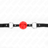 img_188948_3189257d23f7a4f54638d444f33017b4_1.png KINK - MORDAZA DE BOLA 4.5 CM ROJA DURA HUECA MODELO 1 63.5 X 2 CM