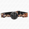 img_188952_1d3dc92d370d396a4c26e2fd28424bf5_1.png KINK - MORDAZA DE BOLA 4.5 CM TRANSPIRABLE LEOPARDO 65 x 2.5 CM