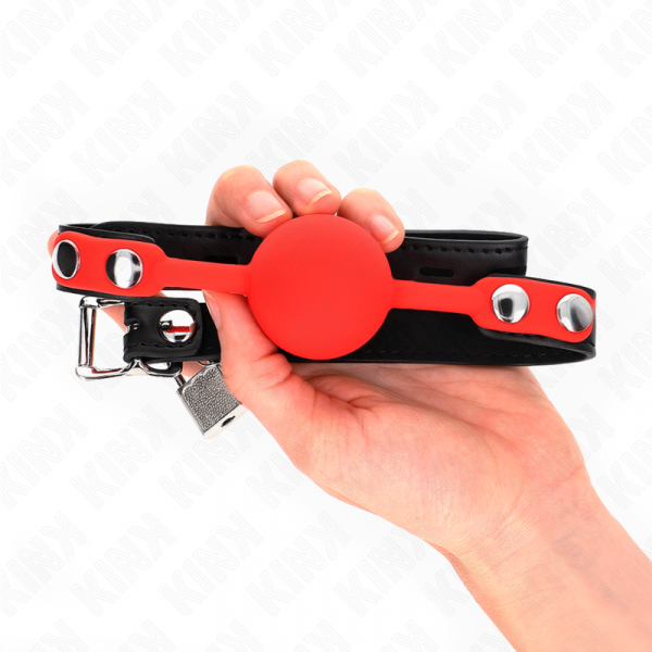 img_188958_8163fcda3bc23fc8d4fce9e39c4f63e3_1.png KINK - MORDAZA DE BOLA 4 CM DE SILICONA CON CANDADO 60 x 2 CM