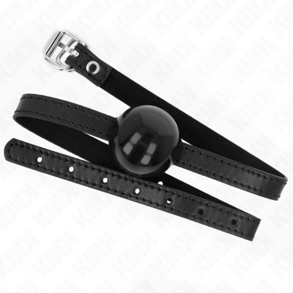 img_188973_b56b6b6ed5d59dd5d097795a19951b0f_1.png KINK - MORDAZA DE BOLA 4 CM SÓLIDA SIMPLE NEGRO 65 x 1.5 CM
