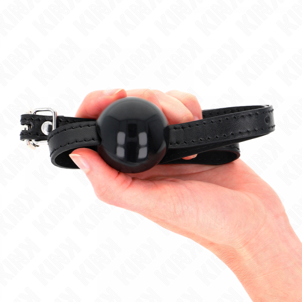 img_188974_3d1e7ebcd7493f9985be0415dd00f06c_1.png KINK - MORDAZA DE BOLA 4 CM SÓLIDA SIMPLE NEGRO 65 x 1.5 CM