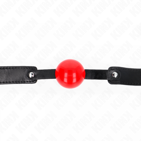 img_188977_b8405932acdfaa525a016f2a0a070edd_1.png KINK - MORDAZA DE BOLA 4 CM SUAVE DE TPE MODELO 1 66 x 2.5 CM AJUSTABLE 41-61 CM