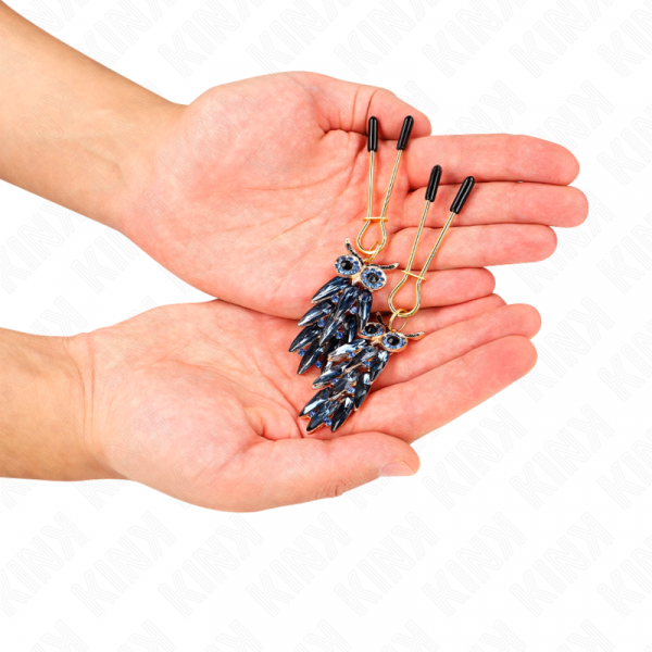 img_189005_a7c0de6e3f7eb10682de719b6fd985a8_1.png KINK - PINZAS PARA PEZONES CON COLGANTE DE BÚHO 6 CM