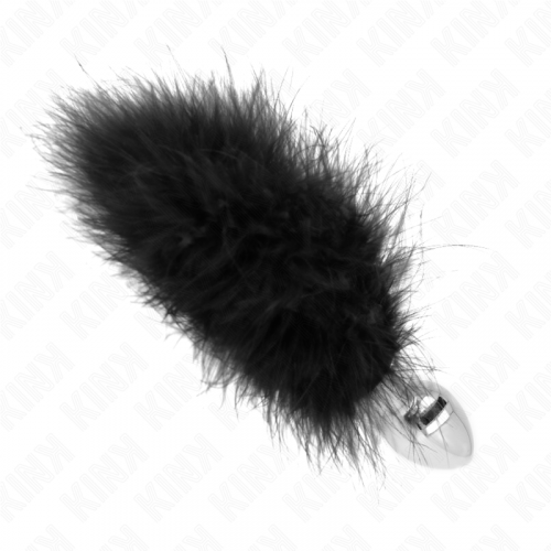img_189027_36b0b5342bffdab7b8a4fc2c69514d01_1.png KINK - PLUG ANAL 11 x 7 CM ACERO INOXIDABLE CON PLUMA 11 CM