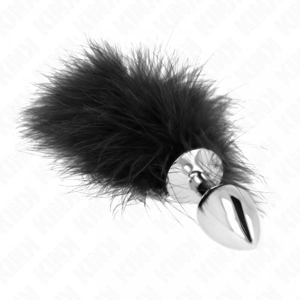 img_189028_c2cd25fb3c1bfefa93e9a825b1758f94_1.png KINK - PLUG ANAL 11 x 7 CM ACERO INOXIDABLE CON PLUMA 11 CM