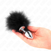 img_189030_88e2bcfcf78ed5cbe152eaffb1597da4_1.png KINK - PLUG ANAL 11 x 7 CM ACERO INOXIDABLE CON PLUMA 11 CM