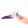 img_189049_157f05f92d00ce3eab6b72ad504b121f_1.png KINK - PLUG ANAL TALLA L 10 X 4 CM CON COLA SINTÉTICA 40 CM VIOLETA