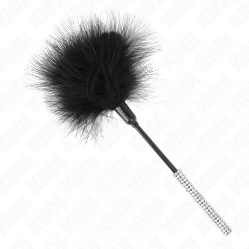 img_189115_48ab9a8214ab7979fd32316152344574_1.png KINK - PLUMAS PARA COSQUILLAS CON MANGO DE DIAMANTES DE IMITACIÓN 27 CM