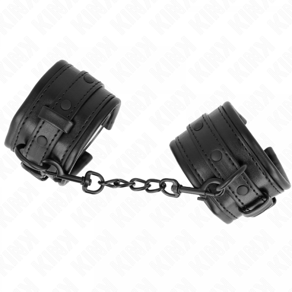 img_189172_3b56a9c9a5eba1d0d10dec4b9eaa234e_1.png KINK - MUÑEQUERAS AJUSTABLE NEGRO 20-30 CM X 6 CM
