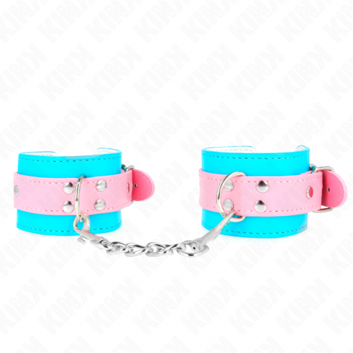 img_189175_8f00a543fcc800d90ab2ca863af9e538_1.png KINK - MUÑEQUERAS CHIC AZUL / ROSA AJUSTABLE 16-28 CM X 5 CM
