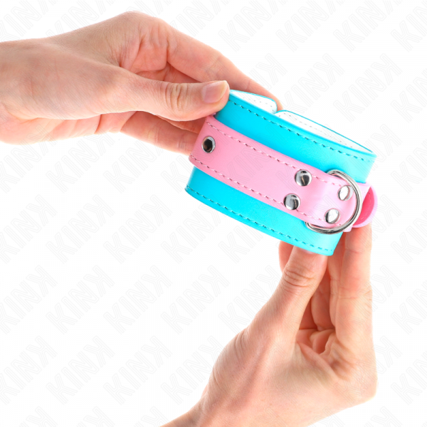 img_189178_8ba0c90101b2ed747f090a6dfe40bd03_1.png KINK - MUÑEQUERAS CHIC AZUL / ROSA AJUSTABLE 16-28 CM X 5 CM
